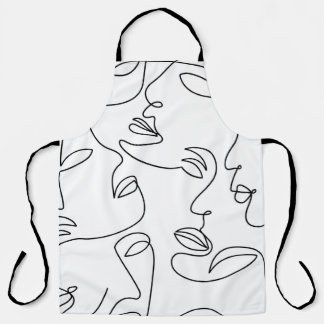 Tablier Motif face Abstrait d'une ligne