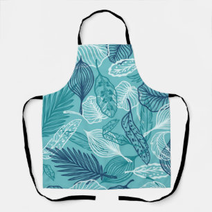 Tablier motif feuille