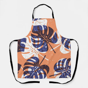 Tablier motif feuille