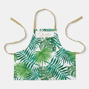 Tablier Motif Feuille de la forêt tropicale.