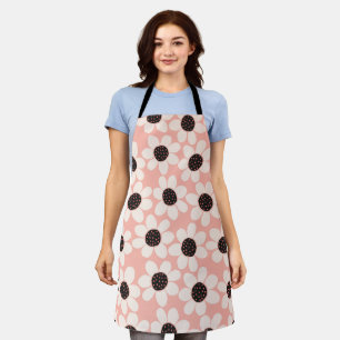 Tablier Motif Fleur Rose Cute