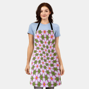 Tablier Motif Fleurs Cosmos