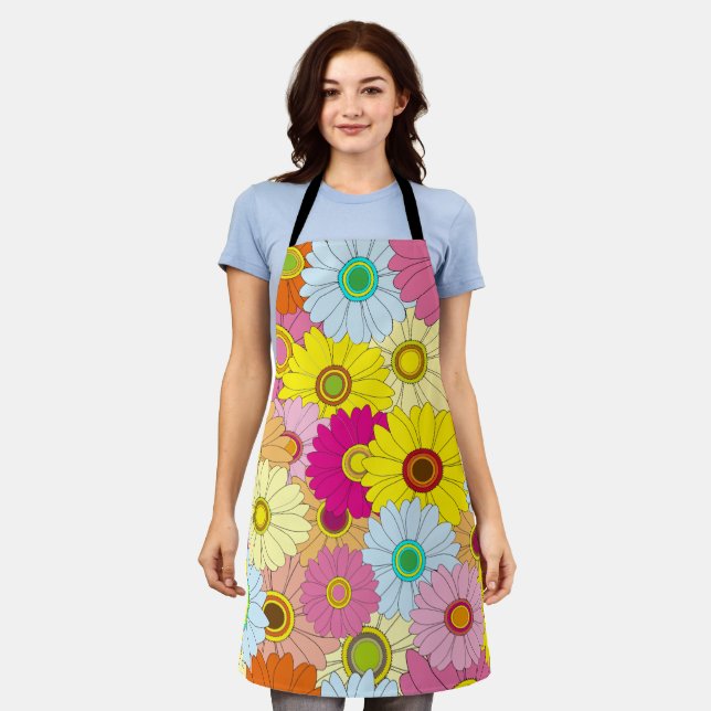 Tablier motif floral (Porté)