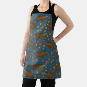 Tablier Motif floral de l'ours