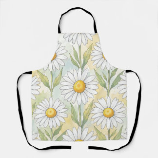 Tablier Motif floral de marguerite blanche joyeuse