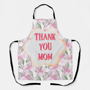 Tablier Motif floral personnalisé et aquarelle sur mesure
