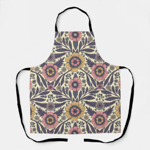 Tablier Motif Floral rose et bleu sans joint