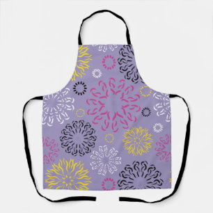 Tablier Motif floral vibrant abstrait