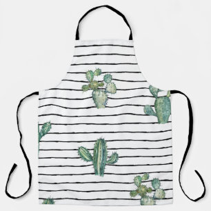 Tablier Motif fluide cactus aquarelle