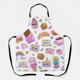Tablier Motif Funny Unicorn Magique Arc-en-ciel mou