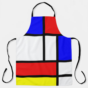 Tablier Motif géométrique Art Mondrian Moderne