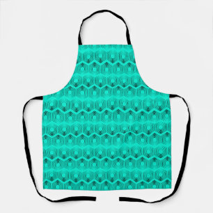 Tablier motif géométrique couleurs néon vert