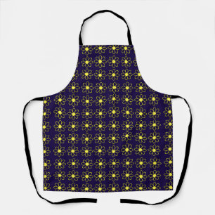 Tablier Motif géométrique de fleurs de marguerite jaunes