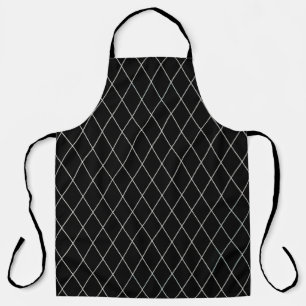 Tablier Motif géométrique noir et blanc