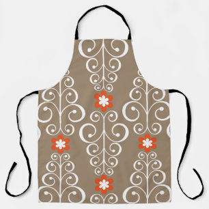 Tablier Motif géométrique sans couture avec fleurs