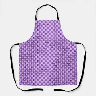 Tablier Motif Gingham à carreaux rose violet
