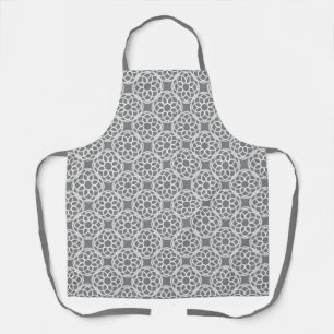 Tablier Motif gris blanc géométrique