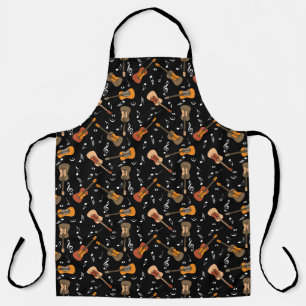 Tablier Motif Guitare Music Notes