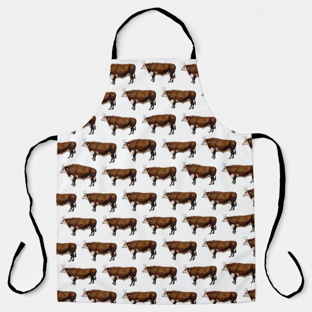 Tablier Motif Hereford Bull (Recto)