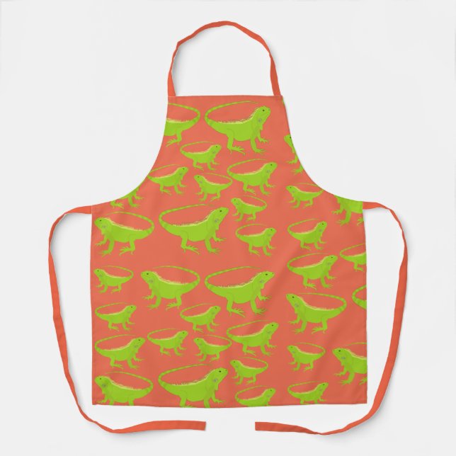 Tablier Motif Iguana Lizard (Recto)