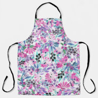 Motif incomparable de fleurs et de baies violettes
