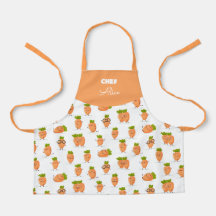 Motif kawaii de carottes amusantes