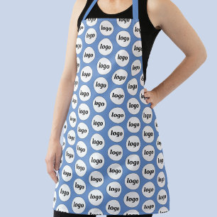 Tablier Motif Logo simple Promotionnel Bleu