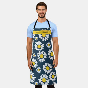 Tablier Motif Marguerite, Marguerites Blanches, Votre Nom
