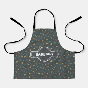 Tablier Motif minimal Doodle Grey Blue