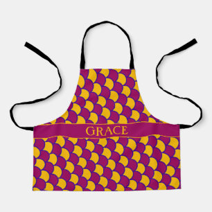 Tablier Motif minimal rose-jaune