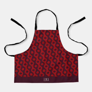 Tablier Motif minimum bleu rouge yeux