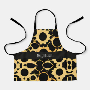 Tablier Motif monochromatique Black Gold