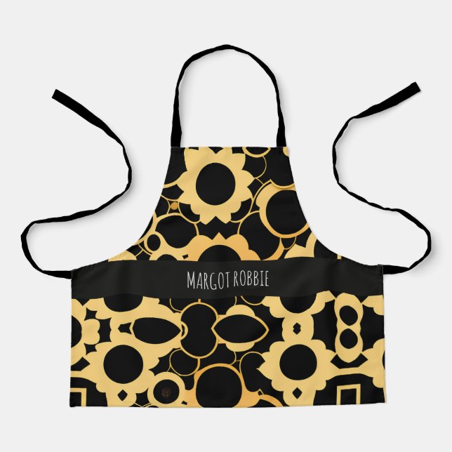 Tablier Motif monochromatique Black Gold (Recto)