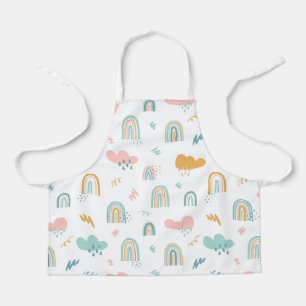 Tablier Motif nuage Rainbow et pluie amusant
