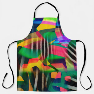 Tablier motif numérique mixte couleur vive design fait wi