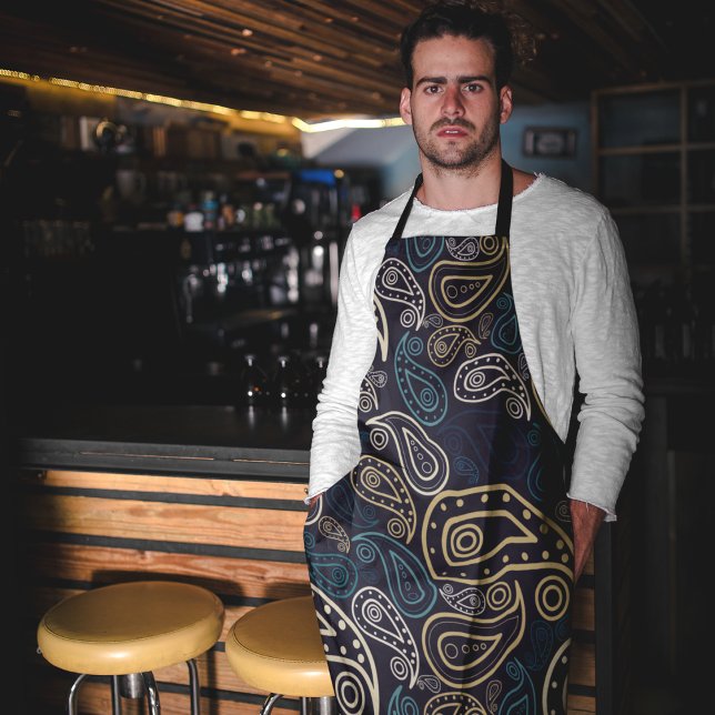 Tablier Motif Paisley (paisley pattern apron)
