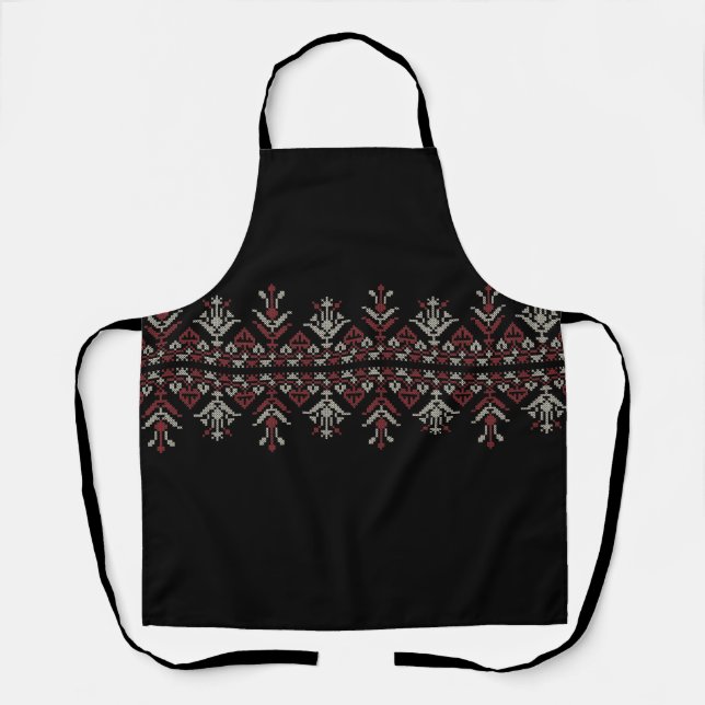 Tablier Motif palestinien jordanien de broderie Tatreez#5 (Recto)