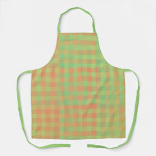 Tablier Motif Patchwork Orange Vert