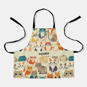 Tablier Motif personnalisé Cats Watercolor