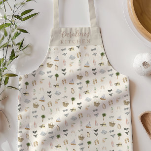Tablier Motif personnalisé d'été côtier