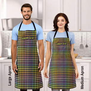 Tablier Motif Rainbow Houndstooth