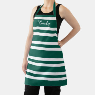 Tablier Motif rayé vert nom moderne