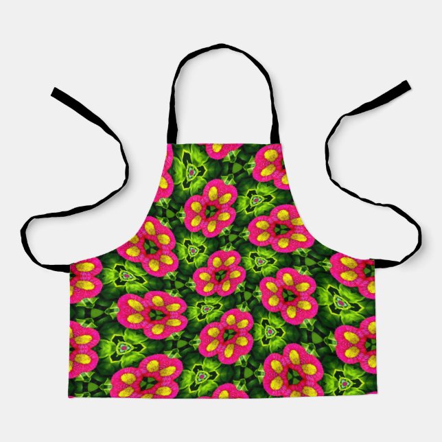 Tablier Motif Red Green Daisy (Recto)