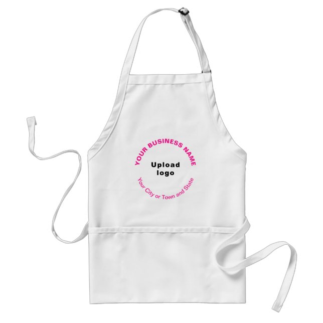 Tablier Motif rond textos rose marque d'affaires sur Apron (Devant)
