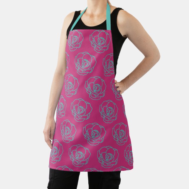 Tablier Motif Rose floral Apron (Insitu)