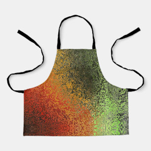 Tablier Motif Rouge Vert Et Or