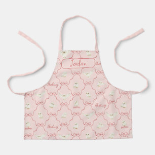 Tablier Motif Ruban Rose Hedwig