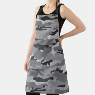 Tablier Motif rustique de Camo noir et gris