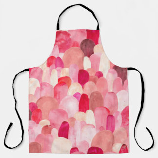 Tablier Motif sans charme de taches roses, rouges et beige