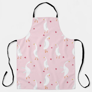 Tablier Motif sans couture avec canard mignon avec coeur s